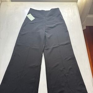 H&M SZ 8 black wide high waist full length pants